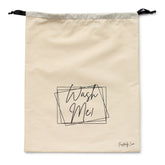 Wash Me Drawstring Laundry Bag | Cotton Travel Laundry Bag